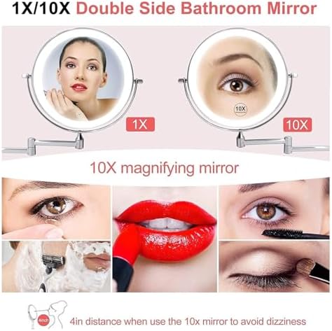Effects Lighted Wall-Mounted Makeup Mirror