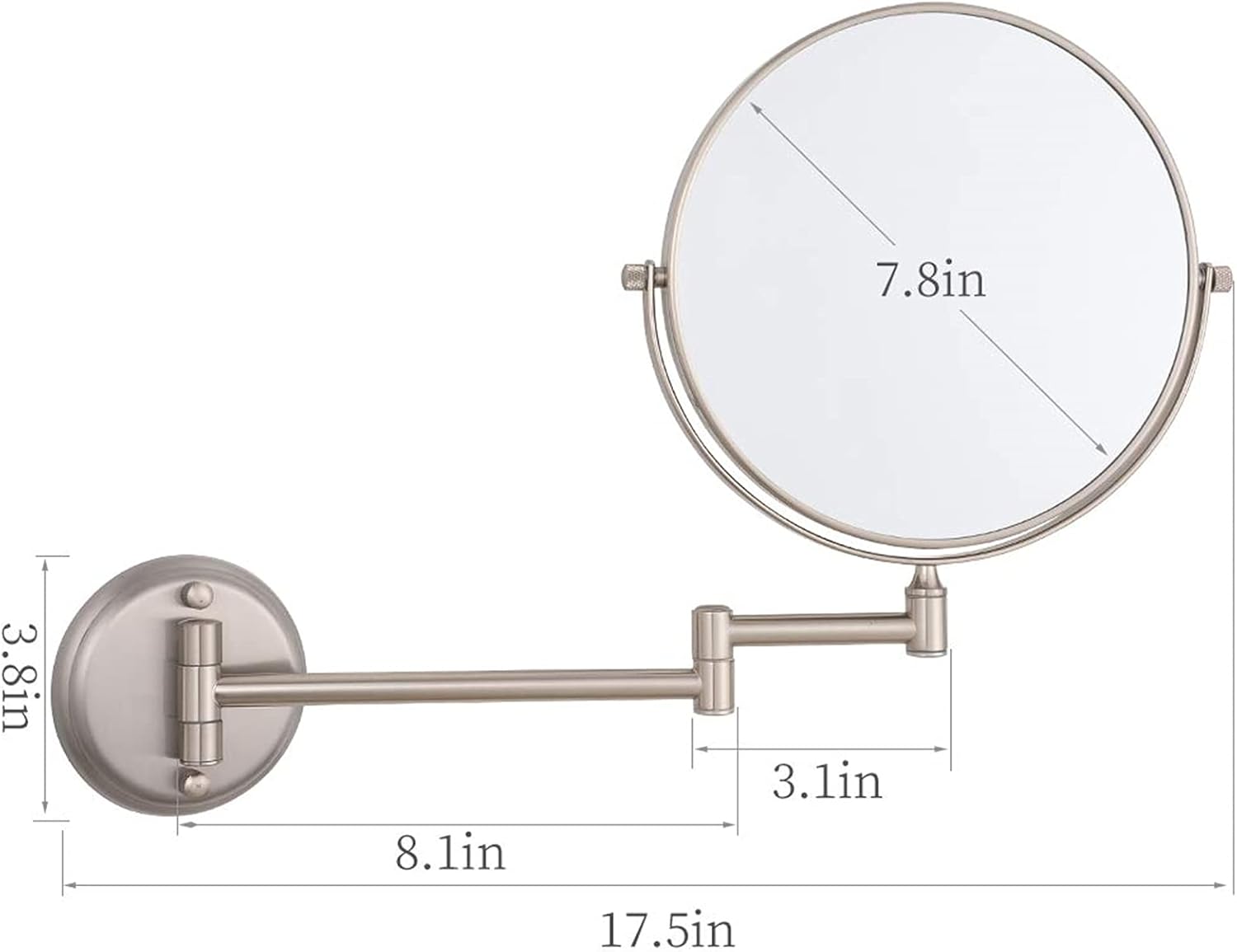 Omatica - 8-Inch Double Sided Magnifying Mirror