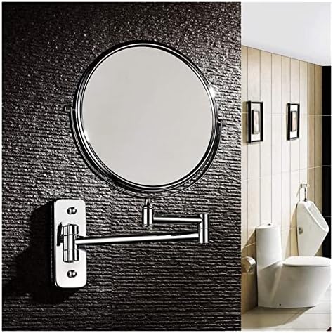 Adjustable 8-inch Vanity Mirror with 360-Degree Rotation