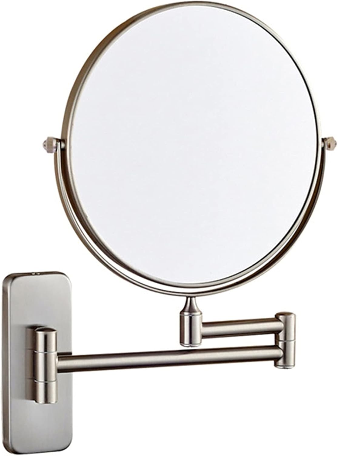 Double-Sided Makeup Mirror Extendable Wall-Mounted 3X Magnifying Shaving Mirror