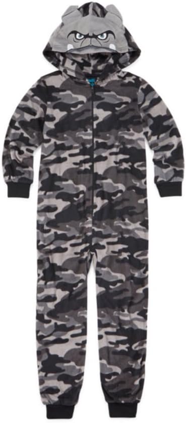 Jellifish Kids - Micro-Fleece Pajama Sleepers for Boys bulldog Camo