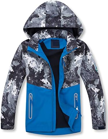Mallimoda Kids Rain Jacket Lightweight Waterproof Hooded Windbreaker for Boys and Girls