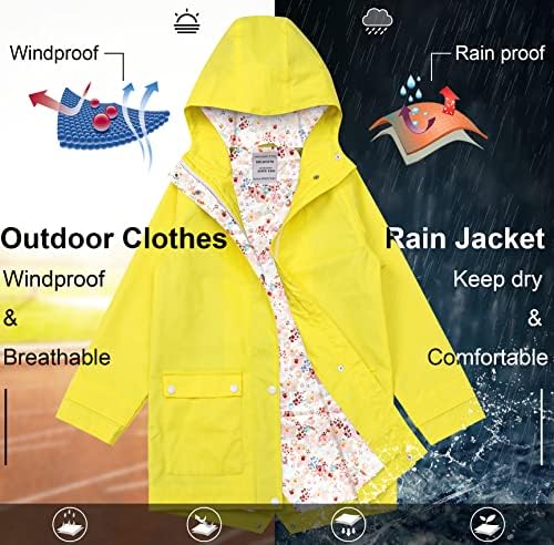 SOLOCOTE - Kids Rain Jacket for Kids