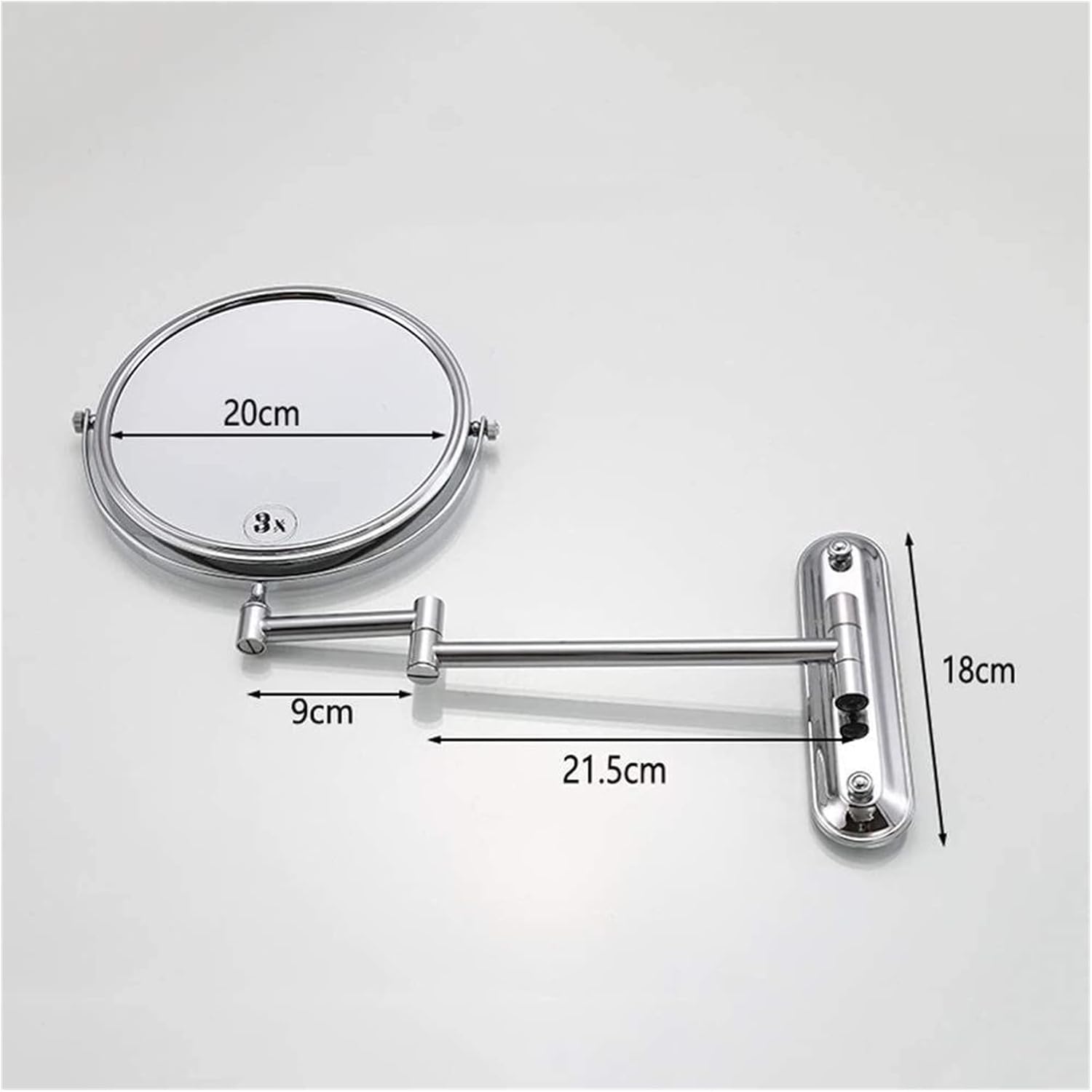 Wall-Mounted Telescoping Makeup Mirror