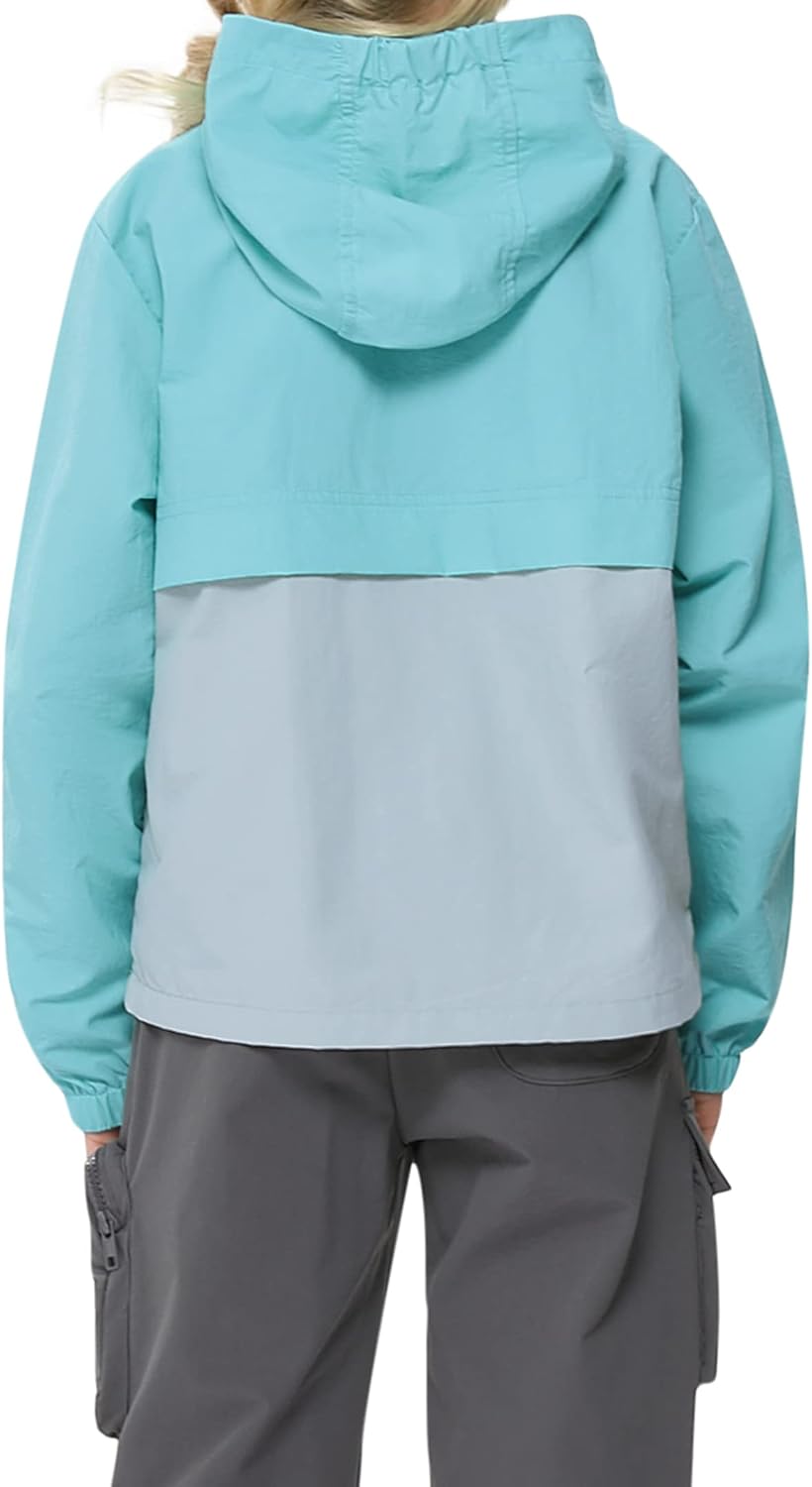 Pouch rain jacket for kids