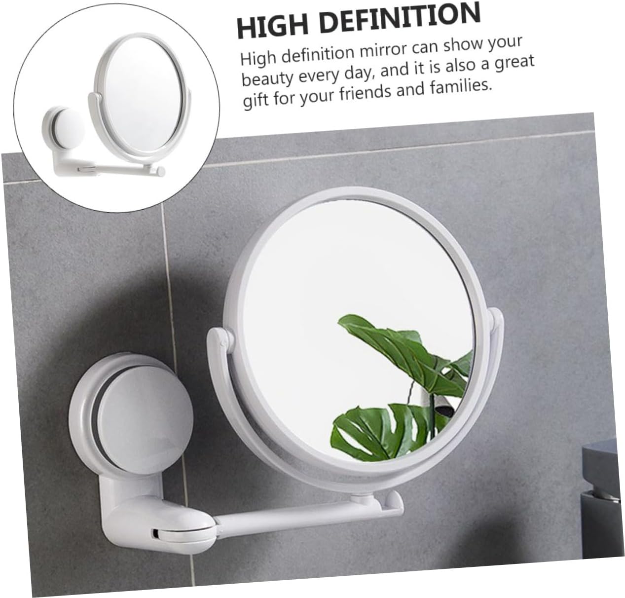 IPetboom Makeup Mirror Vanity Wall-Mounted with Storage