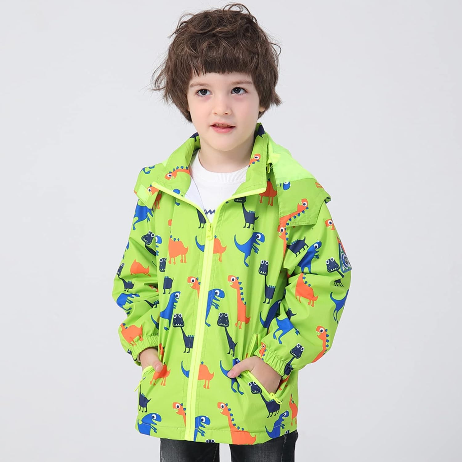 Dinosaur Waterproof Jacket for Boys and Girls