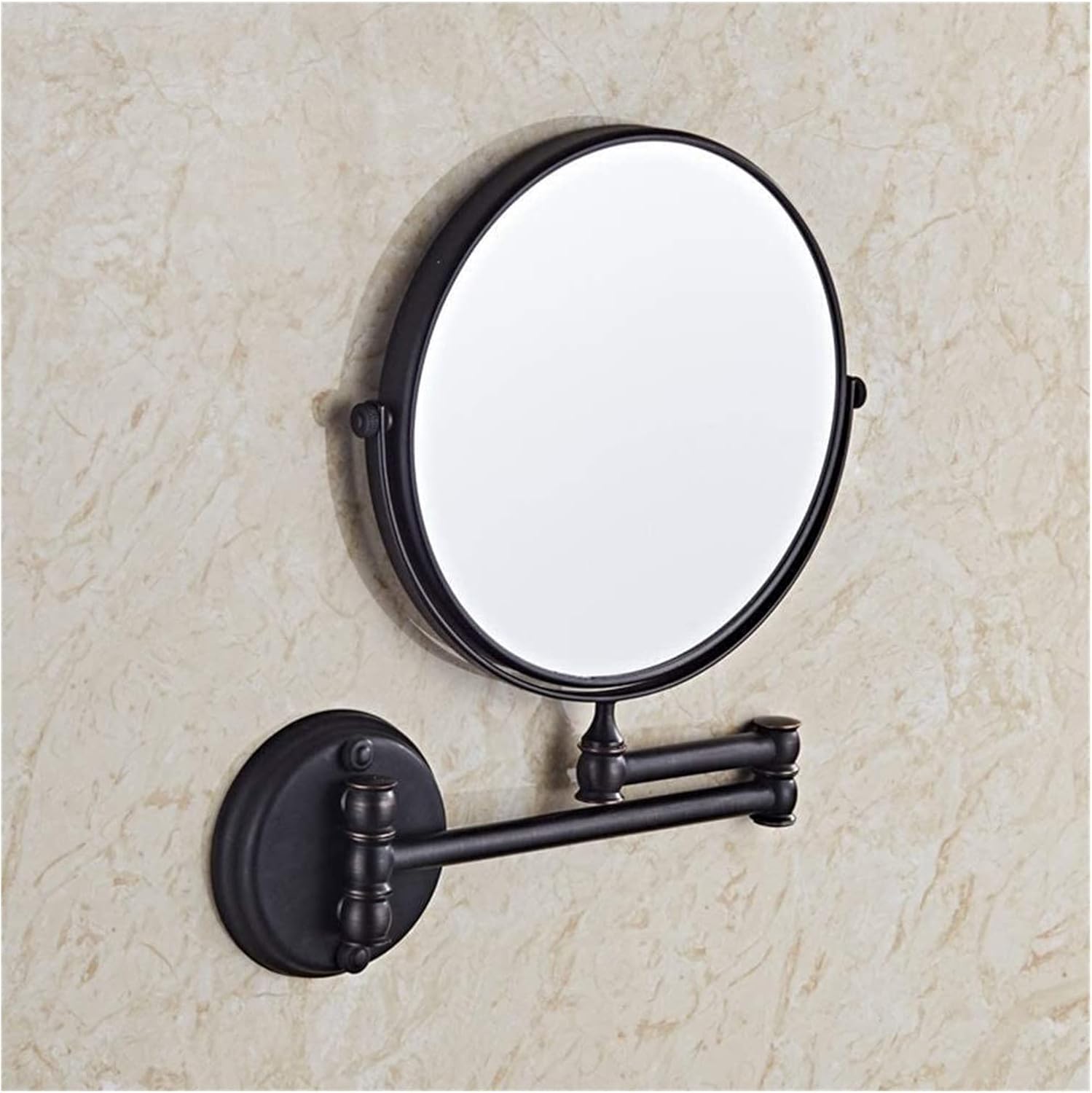 Sturdy Wall-Mounted Makeup Mirror with 360 Rotation and Flexible Arm