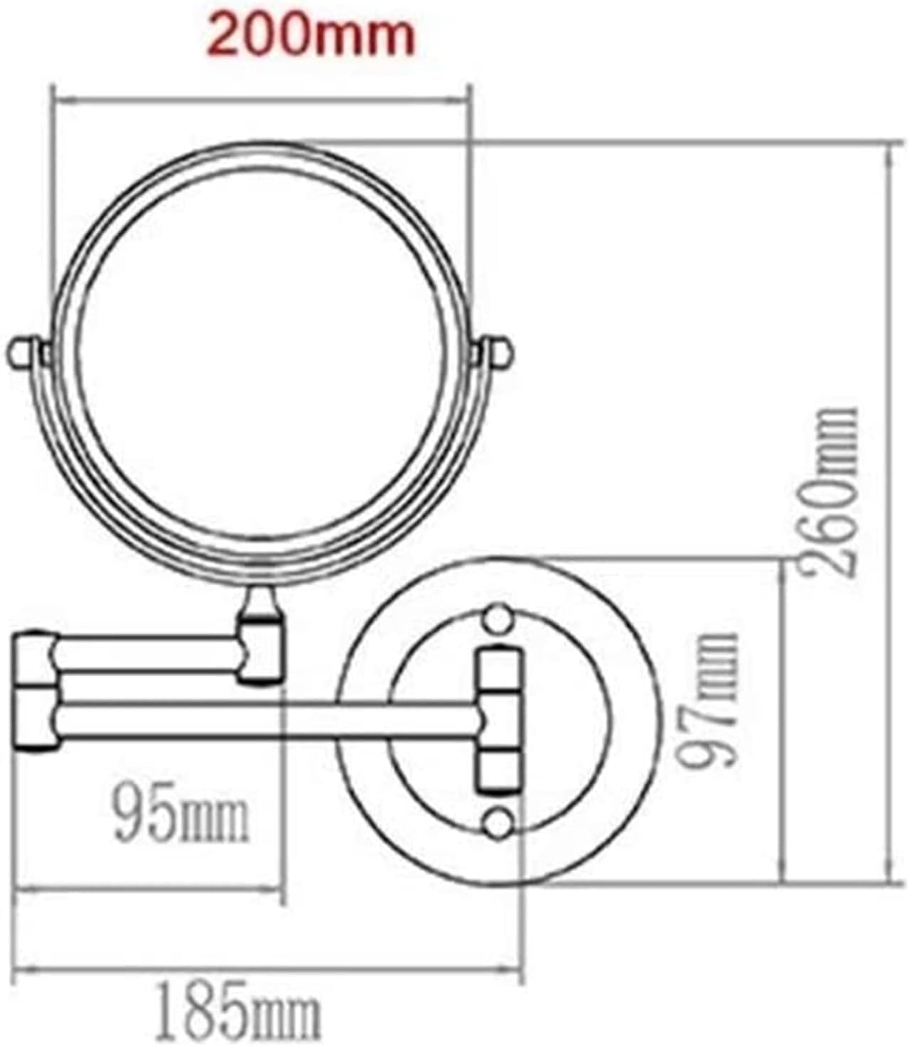 Say Goodnight in Style Orbhes Wall-Mounted Vanity Mirror Model WMY-808
