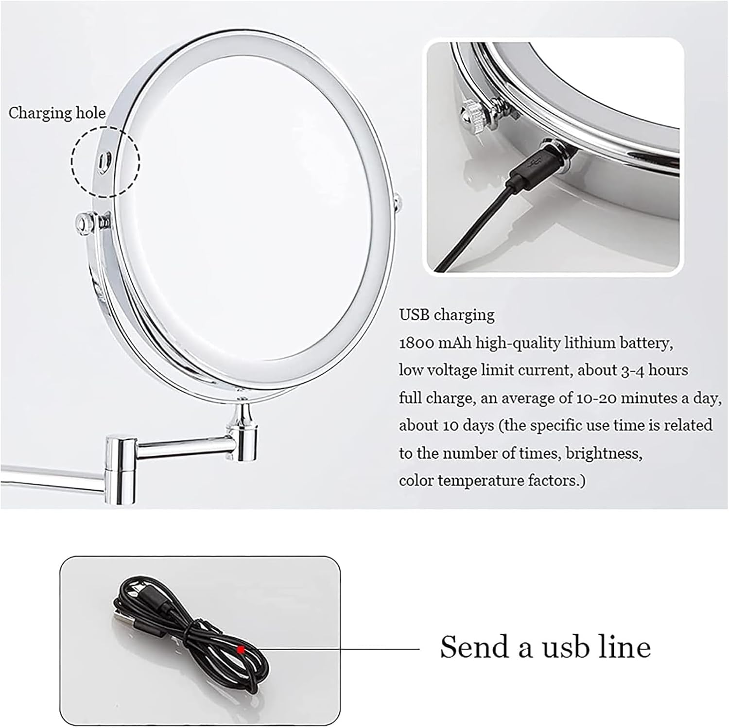 Elegant Energy- friendly Lighted Makeup Mirror