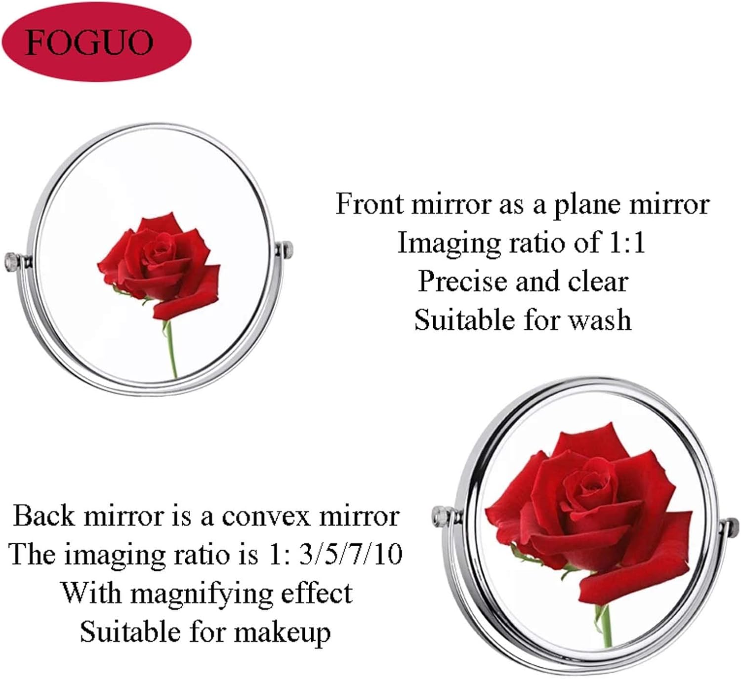 Memory Mist 8-Inch Double-Sided Vanity Mirror