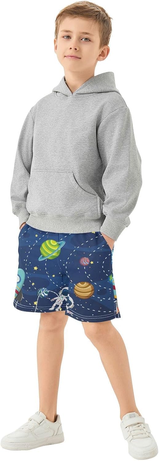 Aflyko Boys Casual Shorts Summer Outfit with Pockets for Daily Wear