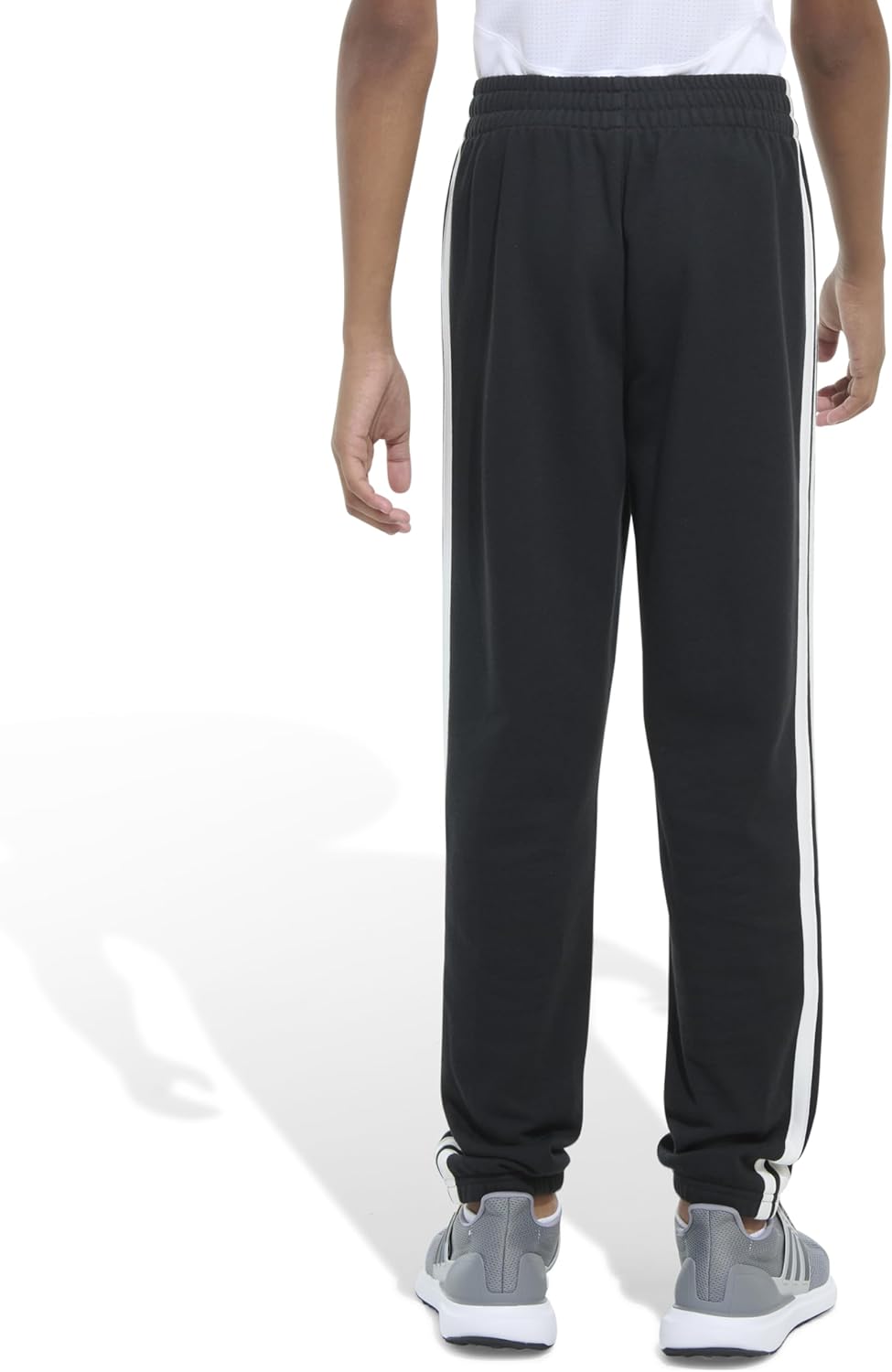 adidas Boys 3 Stripe Elastic Cuff Jogger