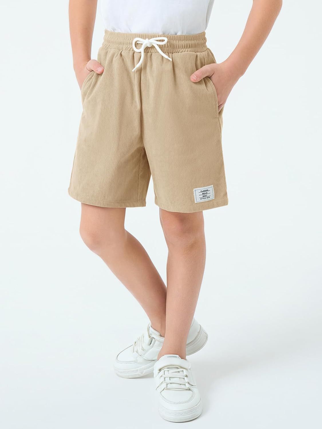Haloumoning Boys Corduroy Shorts Kids