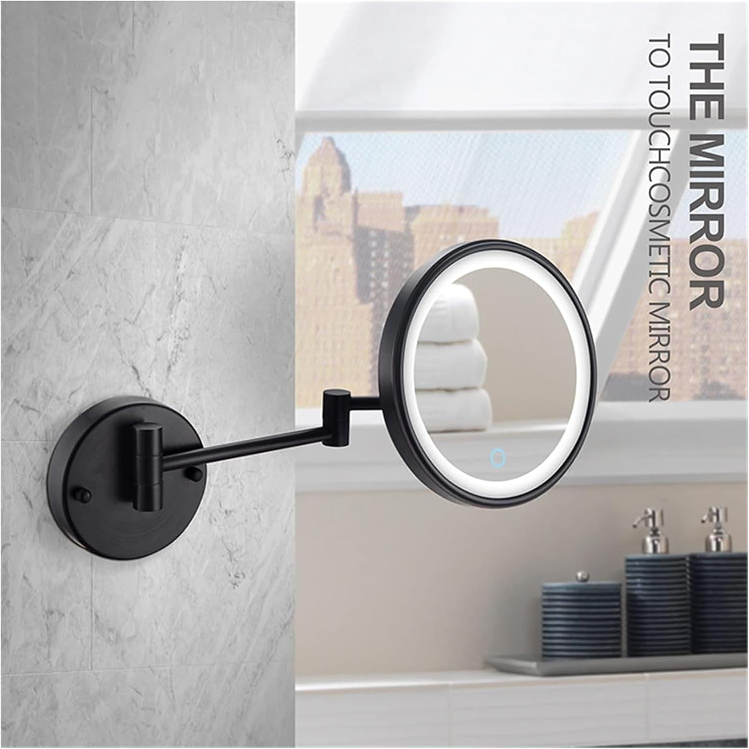 Wall-Mounted Makeup Mirror with Light