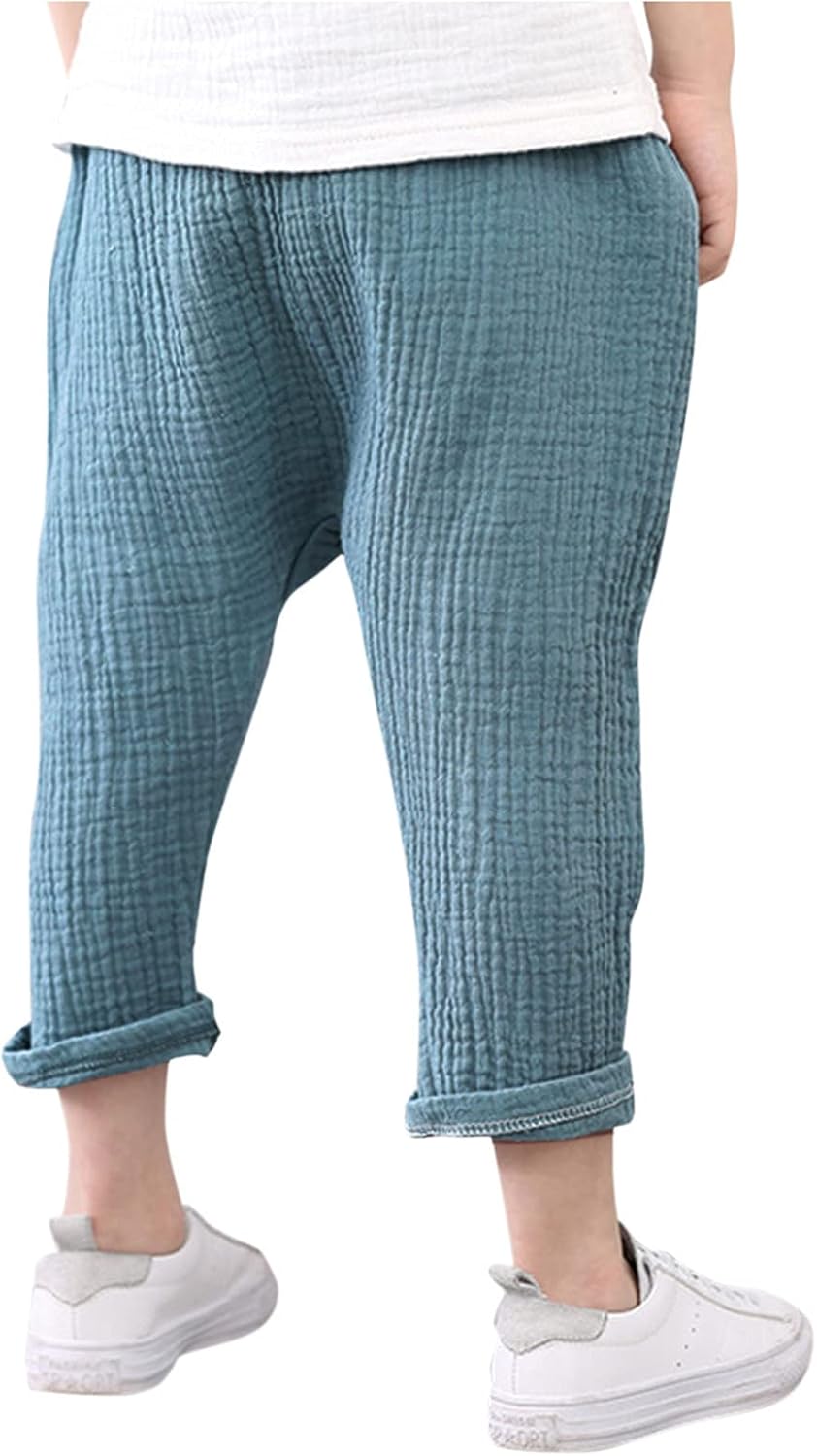 Basic Soft Cotton Linen Bloomers Pants for Toddler