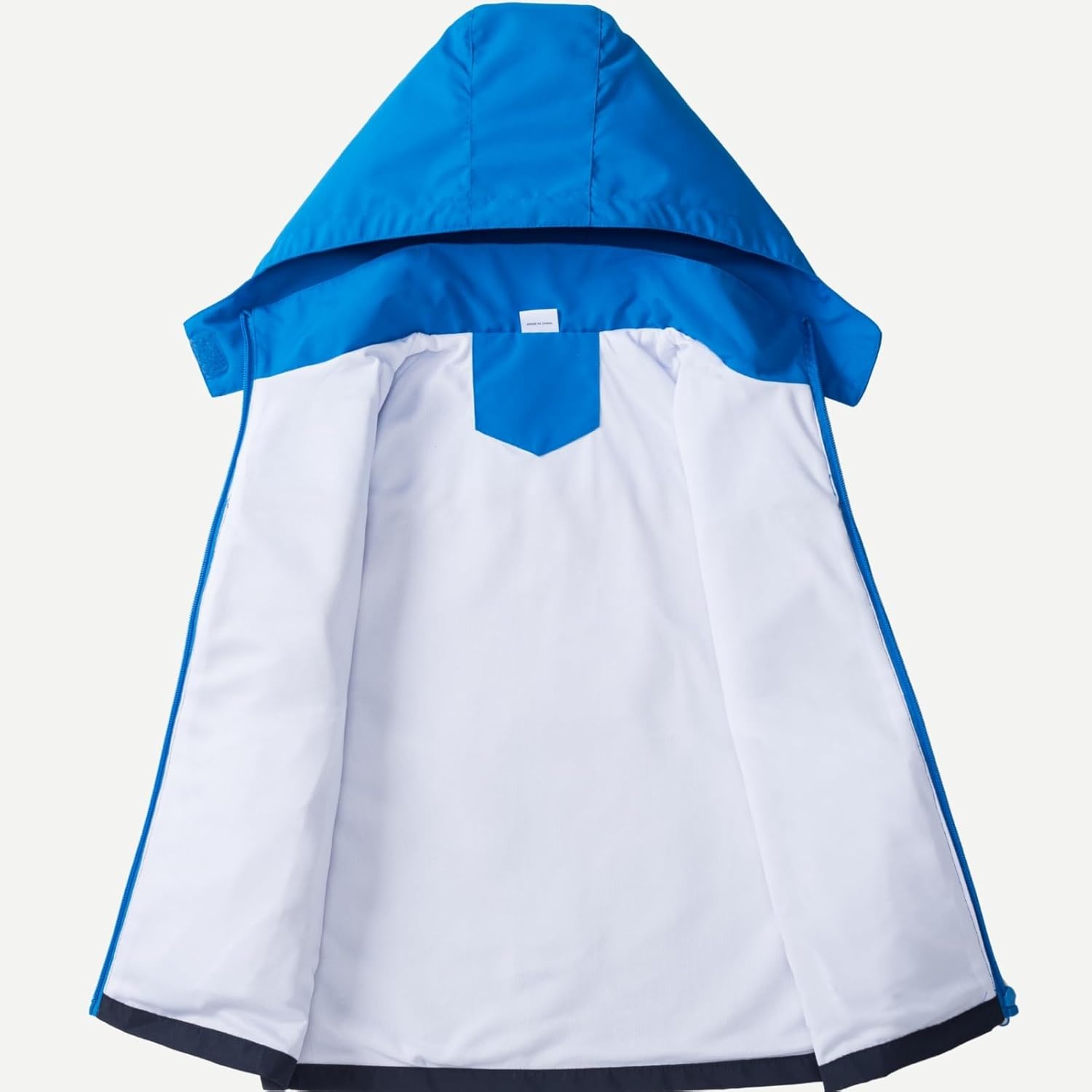 PerfectKids Boys Rain Jacket - Lightweight Water-Resistant with Zipper Reflective Details