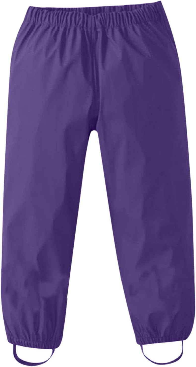 Colorful Toddler Rain Pants Lightweight Reflective
