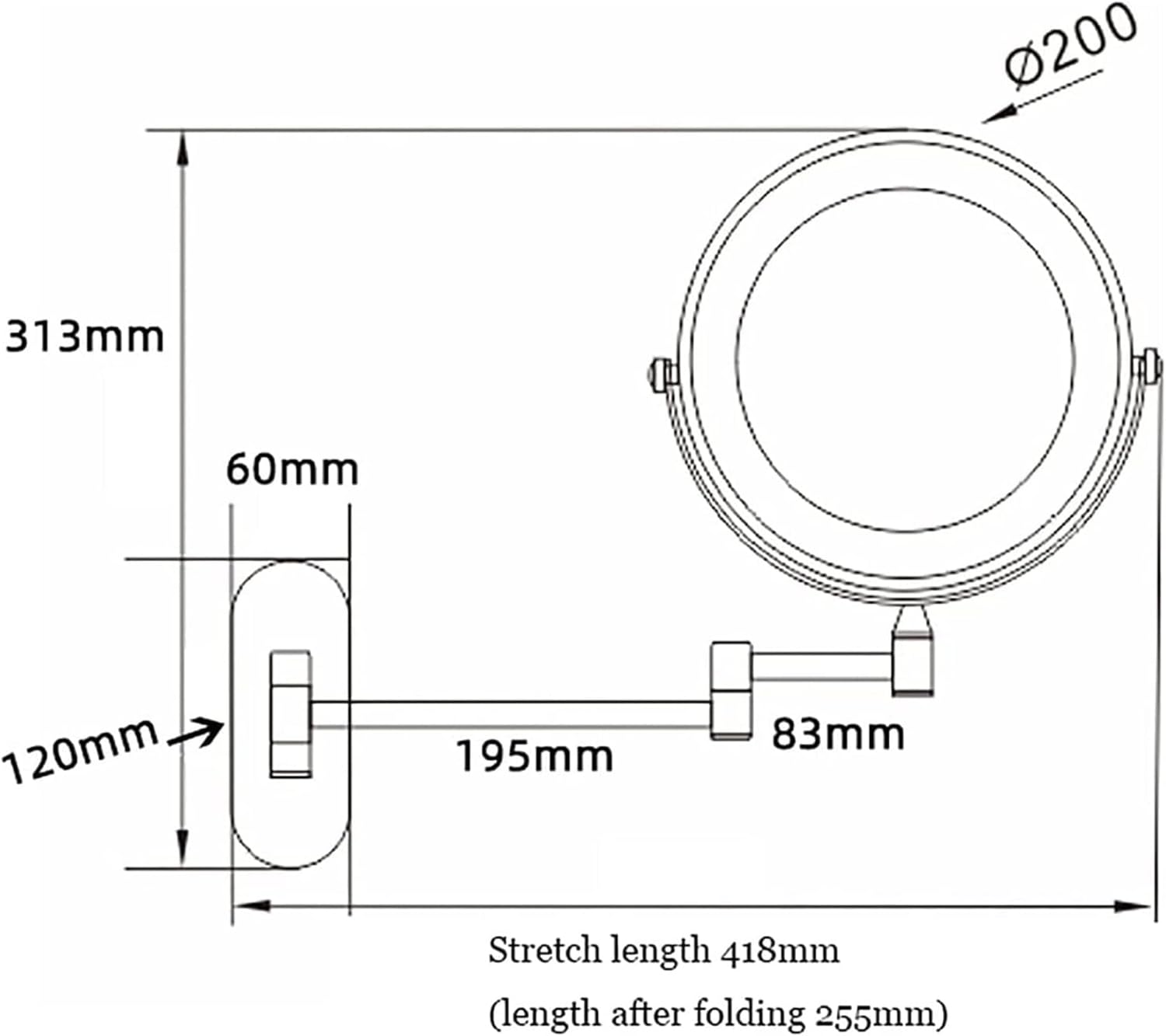 Elegant Energy- friendly Lighted Makeup Mirror
