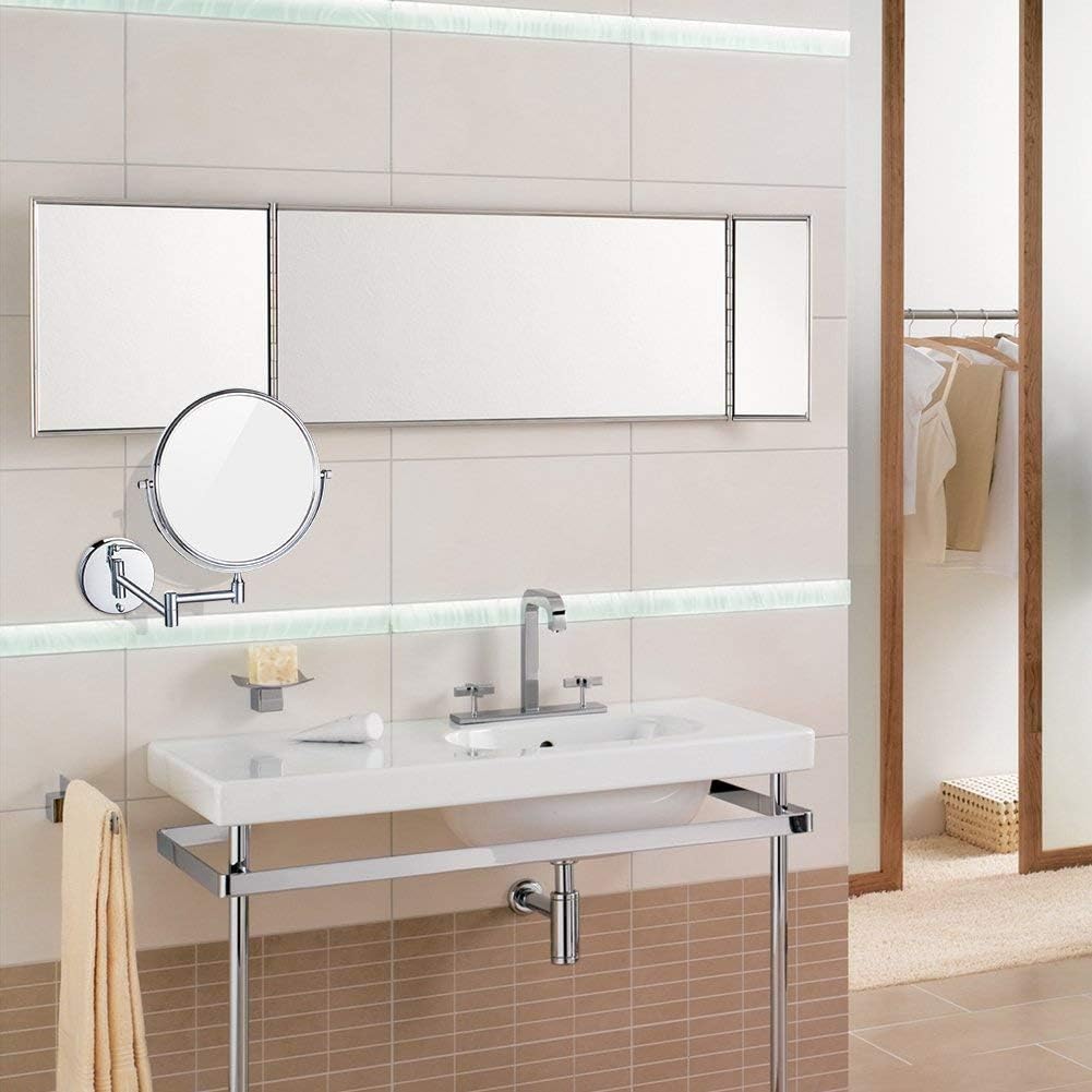 DEIHGE Wall-Mounted Makeup Mirror 8-inch with 10X 3X Magnification