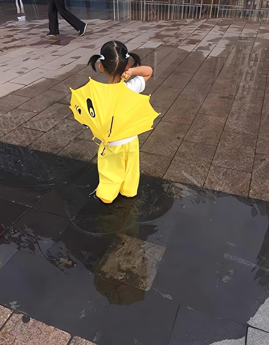 Durable Water-Resistant Rain Jacket for Kids Waterproof Stretch-Fit and Reflective