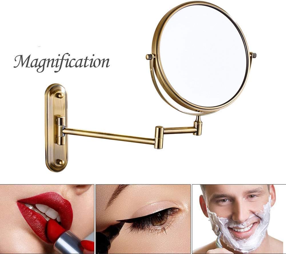 68-Inch Wall-Mounted Makeup Mirror with Magnification and Swivel