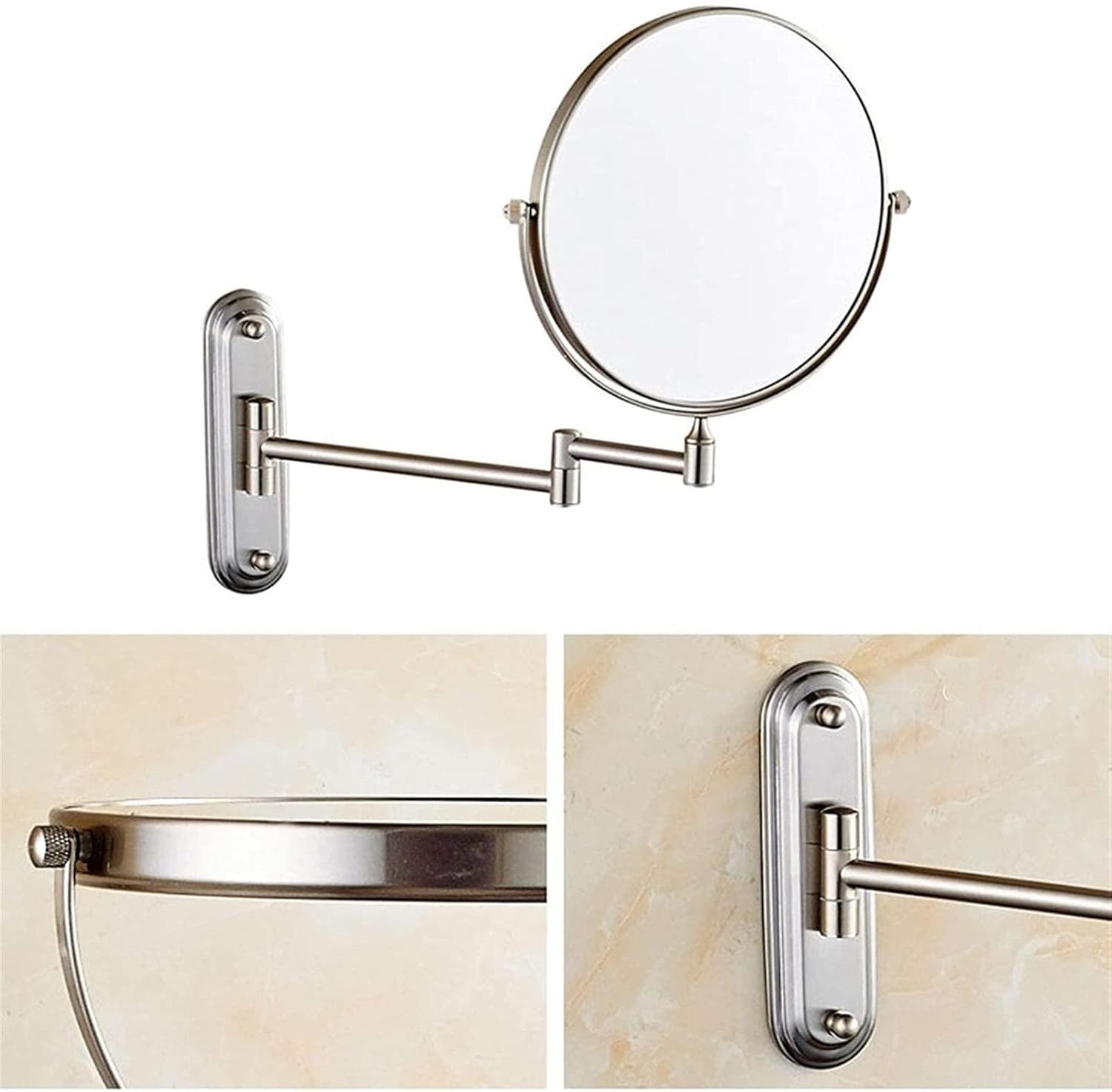 FUDGIO Makeup Mirror Wall-Mounted Vanity Mirror with Extendable_feature