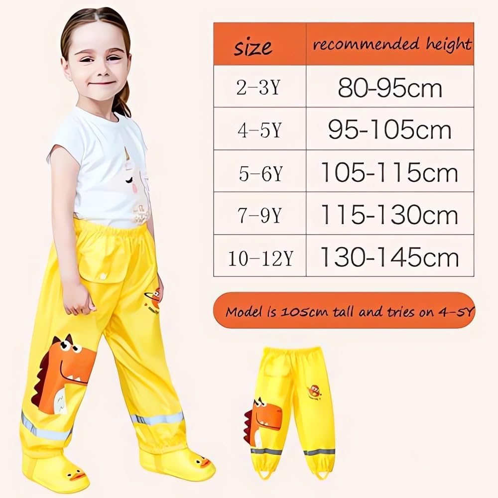 Durable Water-Resistant Rain Jacket for Kids Waterproof Stretch-Fit and Reflective