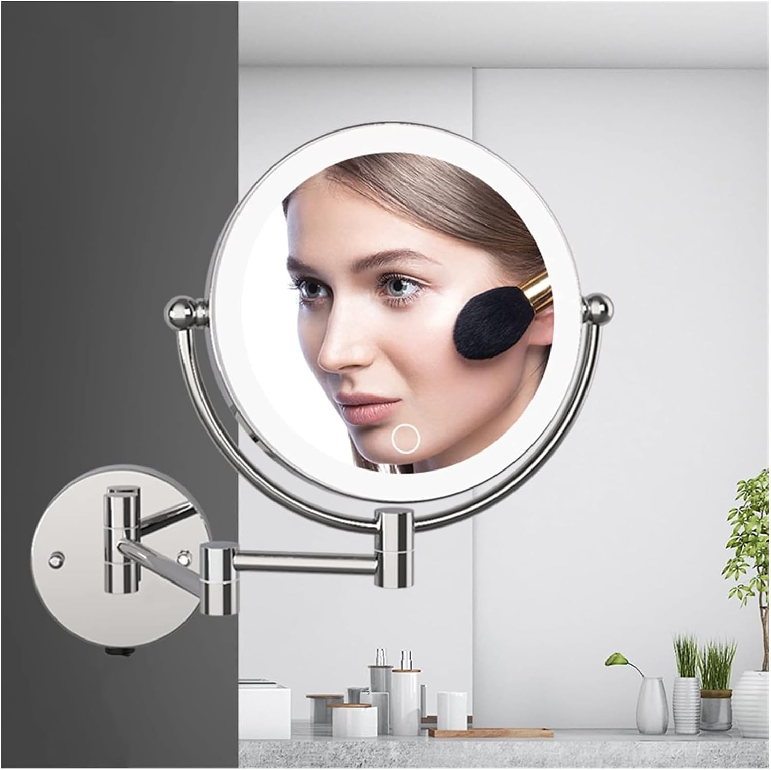 Effects Lighted Wall-Mounted Makeup Mirror