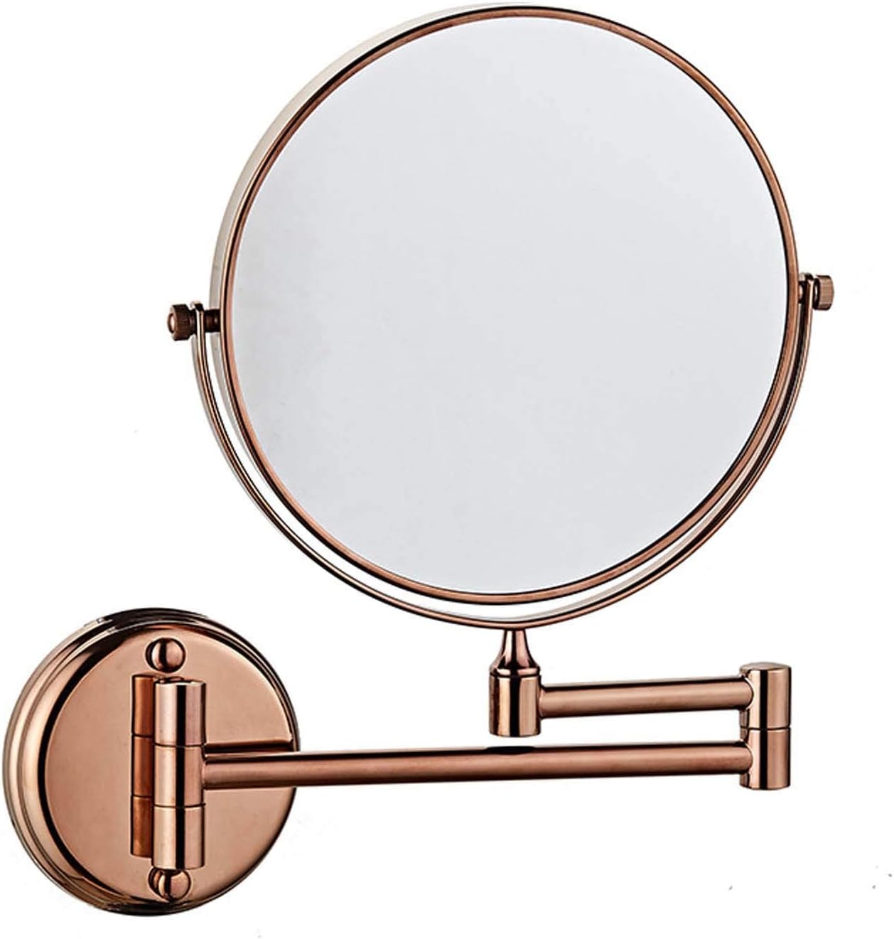 7X Magnifying Wall-Mounted Makeup Mirror Rose Gold