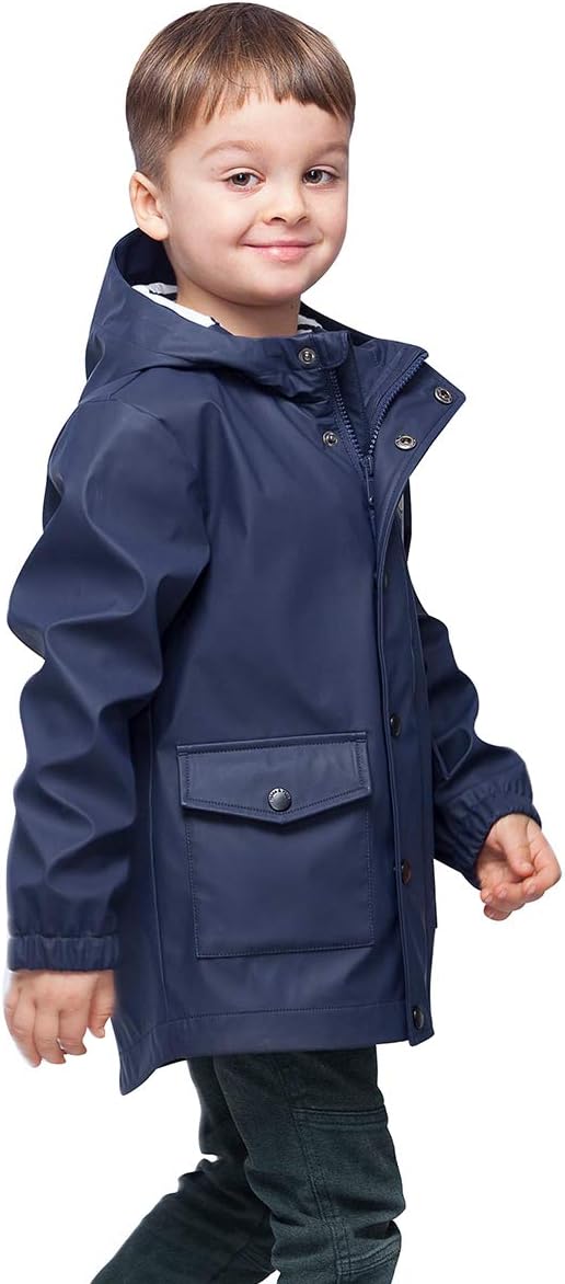 RokkaRolla Boys Waterproof Rain Jacket Toddler Boys Hoodie