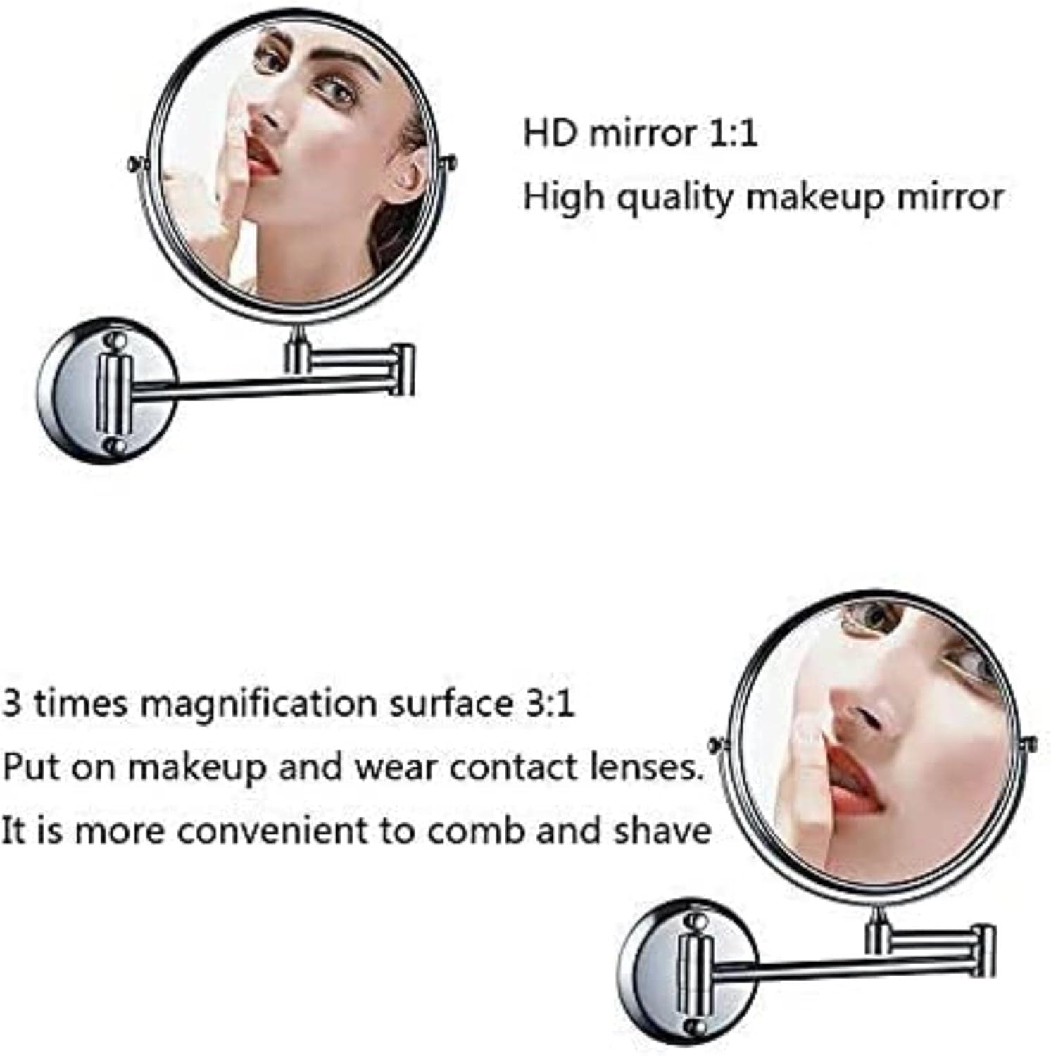 Stylish Dual-Sided LED Vanity Mirror