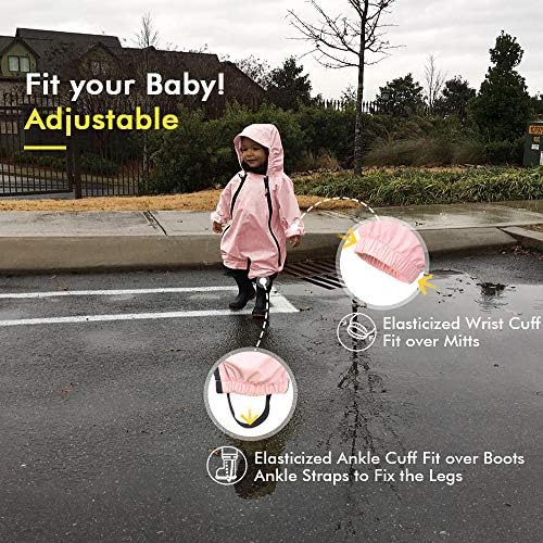 HAPIU Kids Toddler Waterproof Rain Suit Coverall