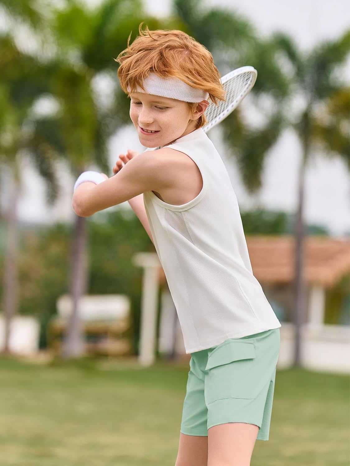 Haloumoning Boys High-Waisted Cargo Shorts 5-14 Years