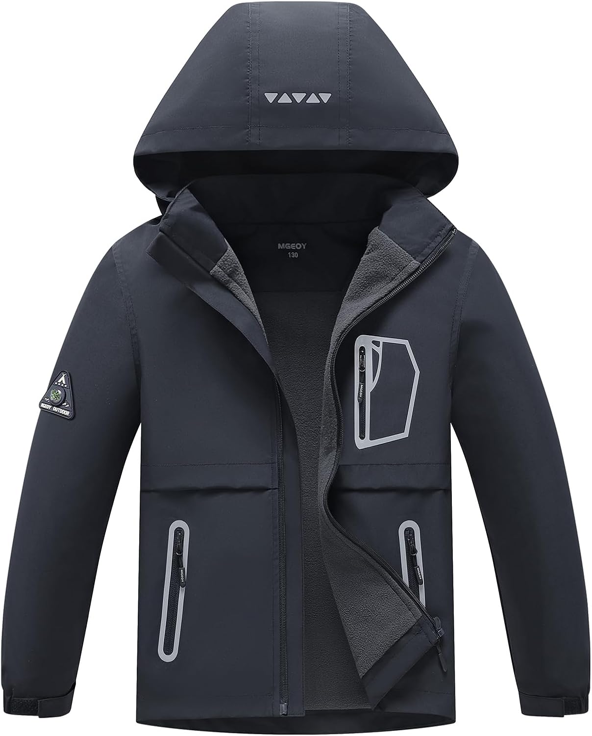 MGEOY Boys Girls Lightweight Waterproof Rain Jacket