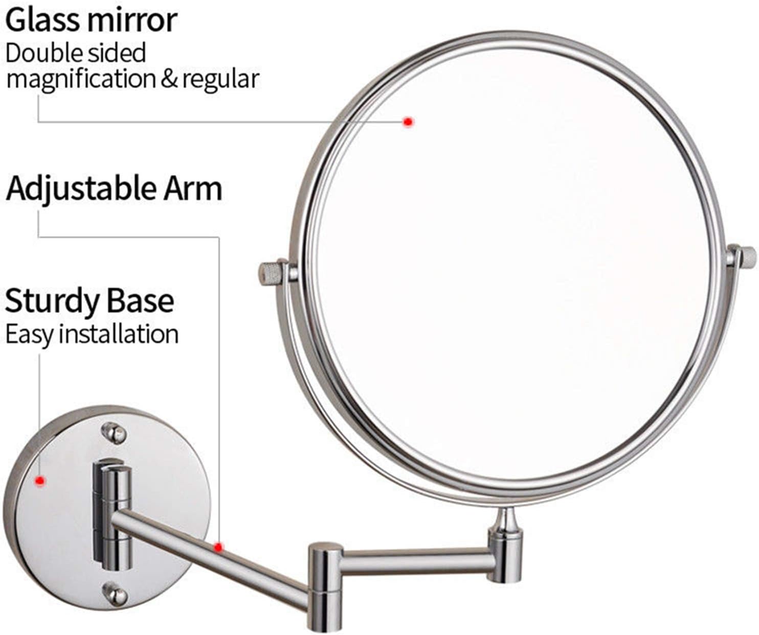 OGRAFF 5X Wall-Mounted Makeup Mirror Double Sided