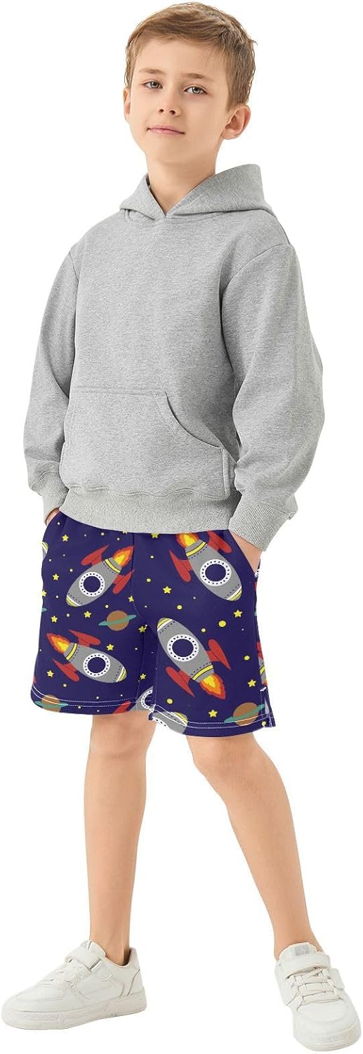 Aflyko Boys Casual Shorts Summer Outfit with Pockets for Boys