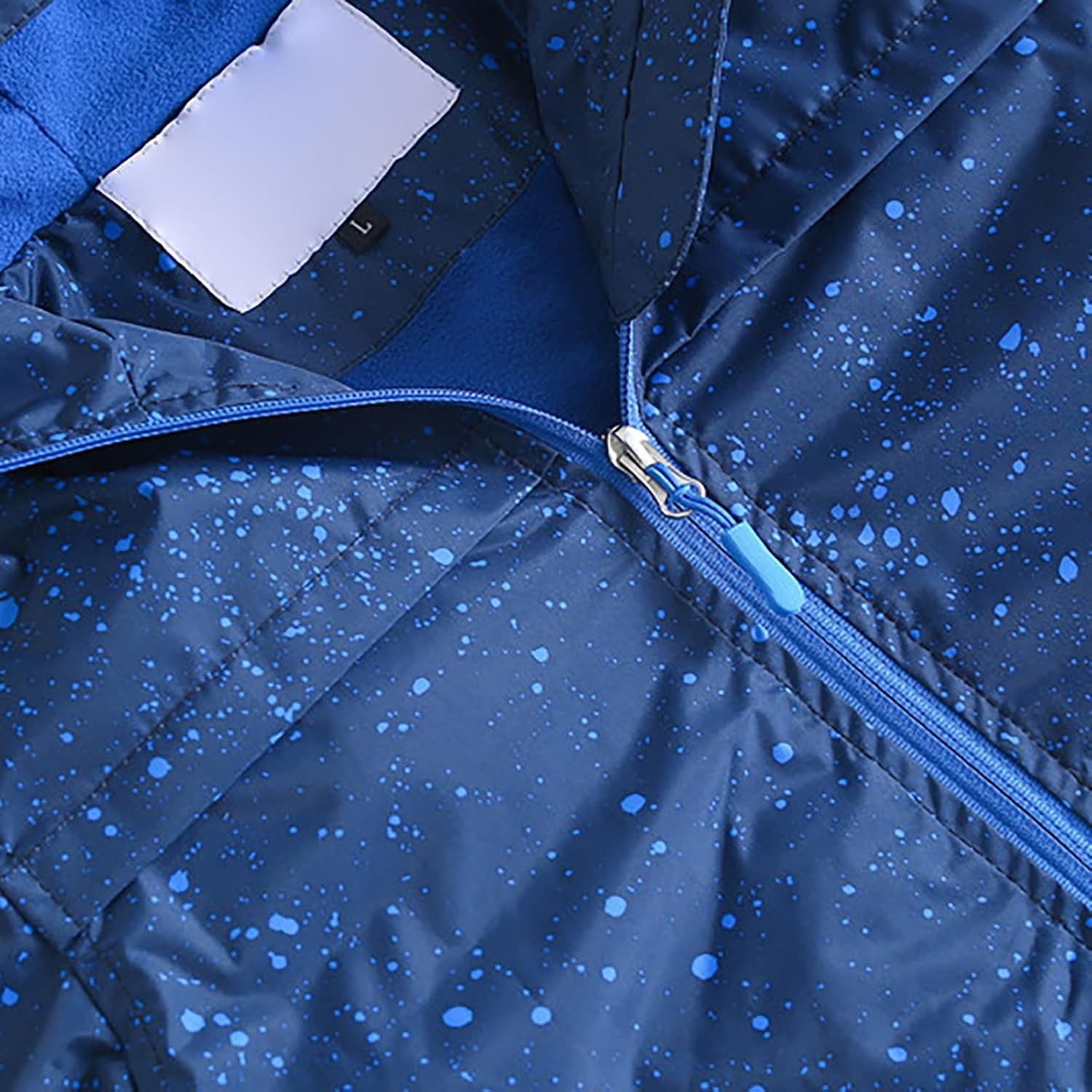 Kids Boys Zipper Rain Jacket Waterproof Lightweight Hooded Raincoat