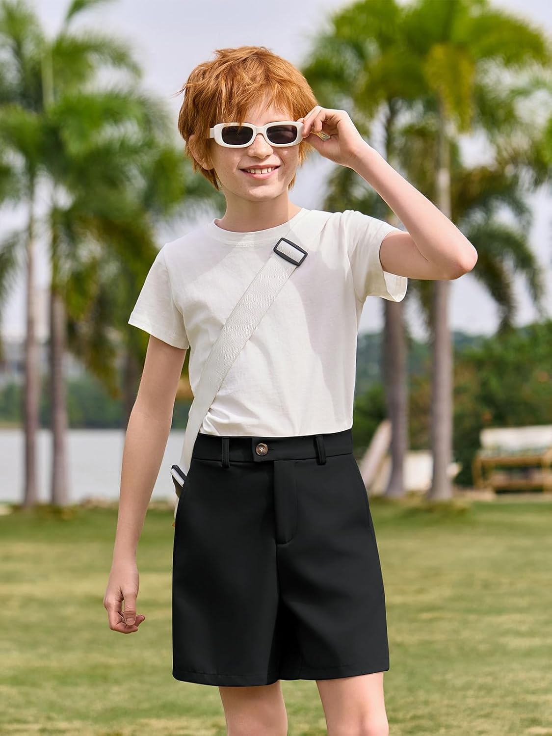 Royal Kidscharacters Boys Elastic Waist Golf Shorts 5-14 with Pockets