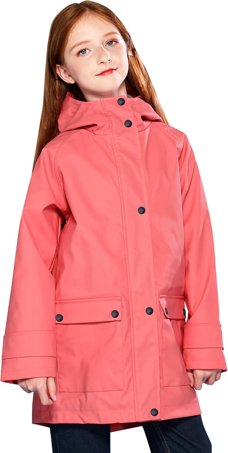 Kids Waterproof Rain Jacket for Boys Girls