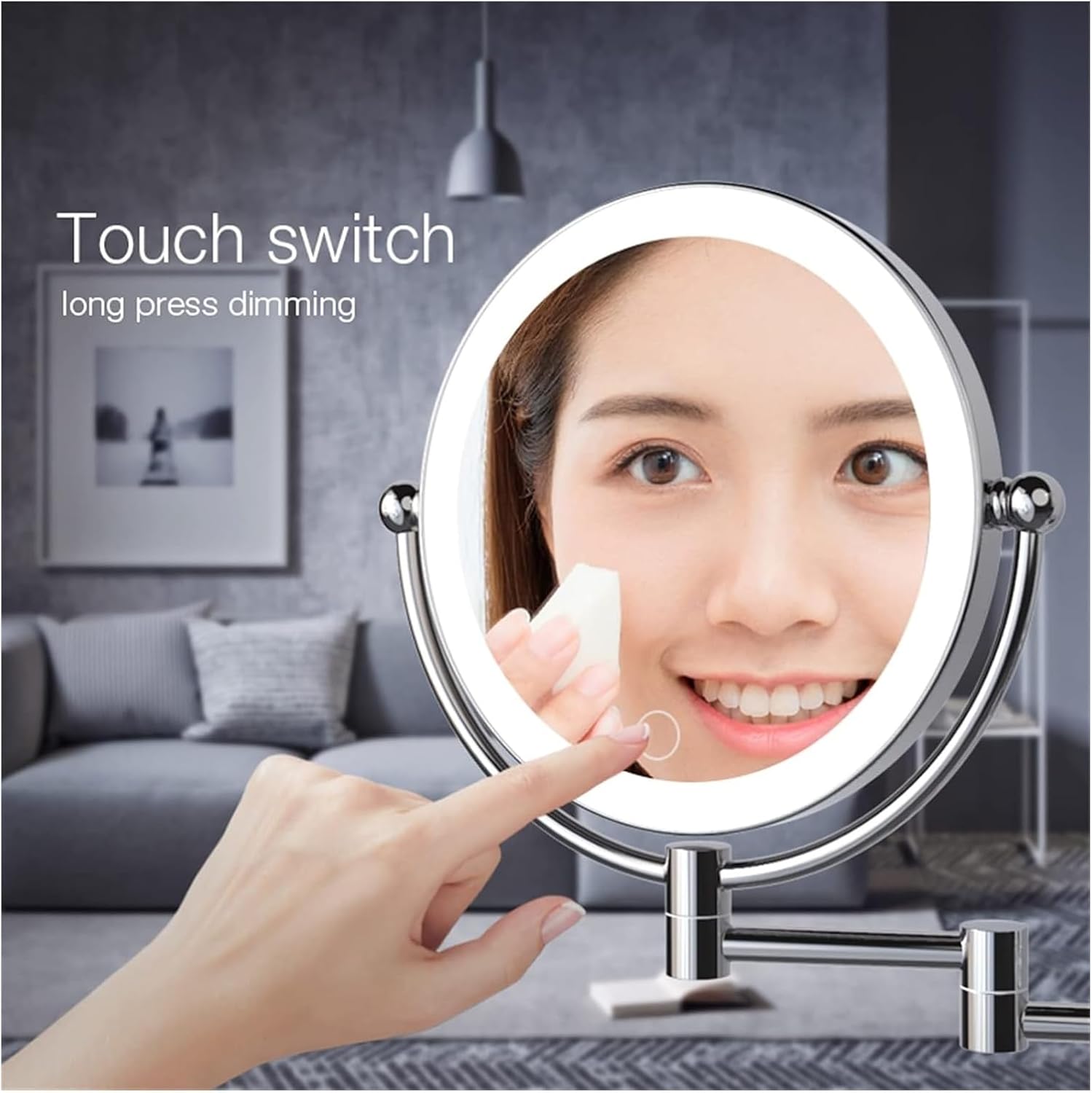 Effects Lighted Wall-Mounted Makeup Mirror