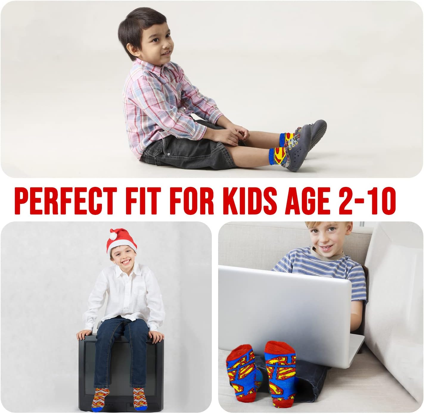 DC Comics Boys Socks 10-Pack
