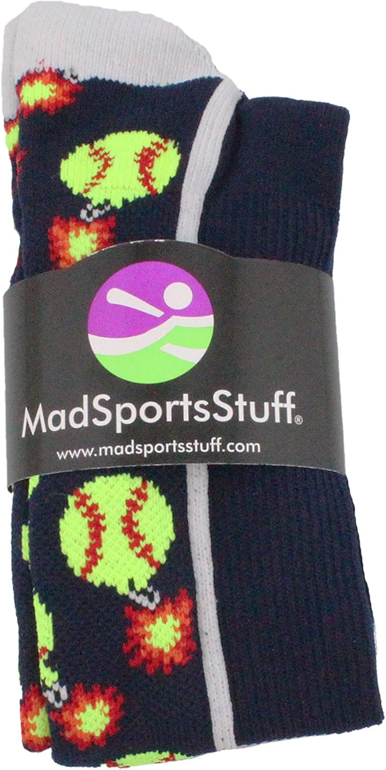 MadSportsStuff Softball Socks with Bombs