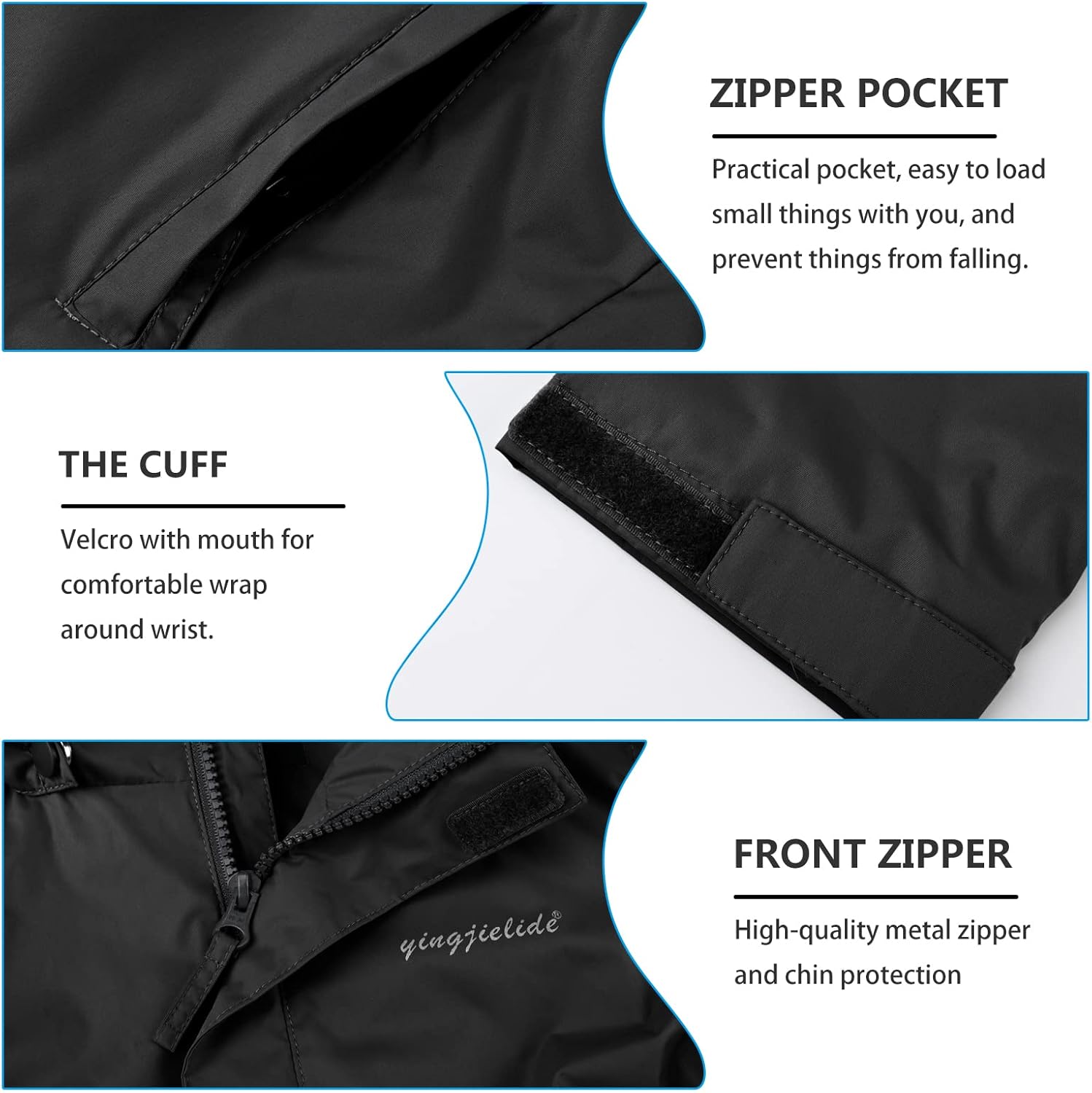 Wet Wet Selling YINGJIE LI DEBoys Girls Rain Jacket