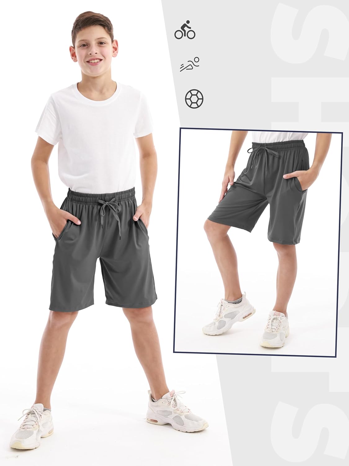 Resinta 5-Pack Boys Basketball Shorts