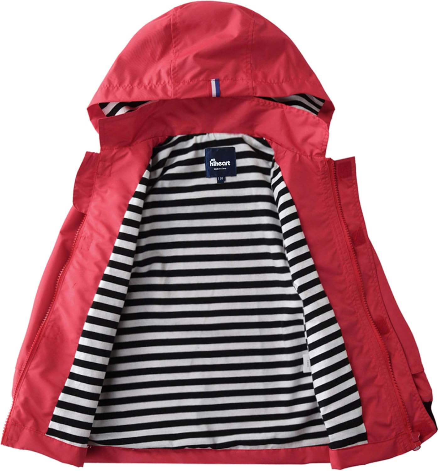 Hiheart Boys Girls Waterproof Hooded Jackets