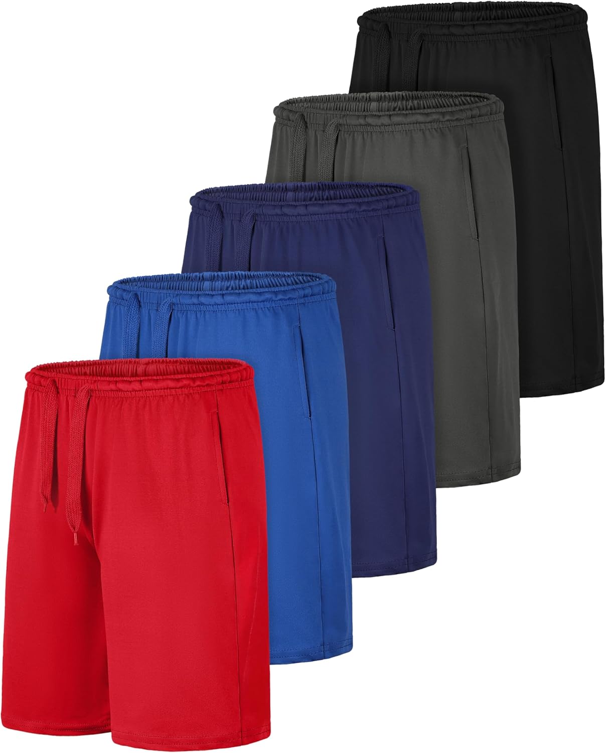 Resinta 5-Pack Boys Performance Gym Shorts
