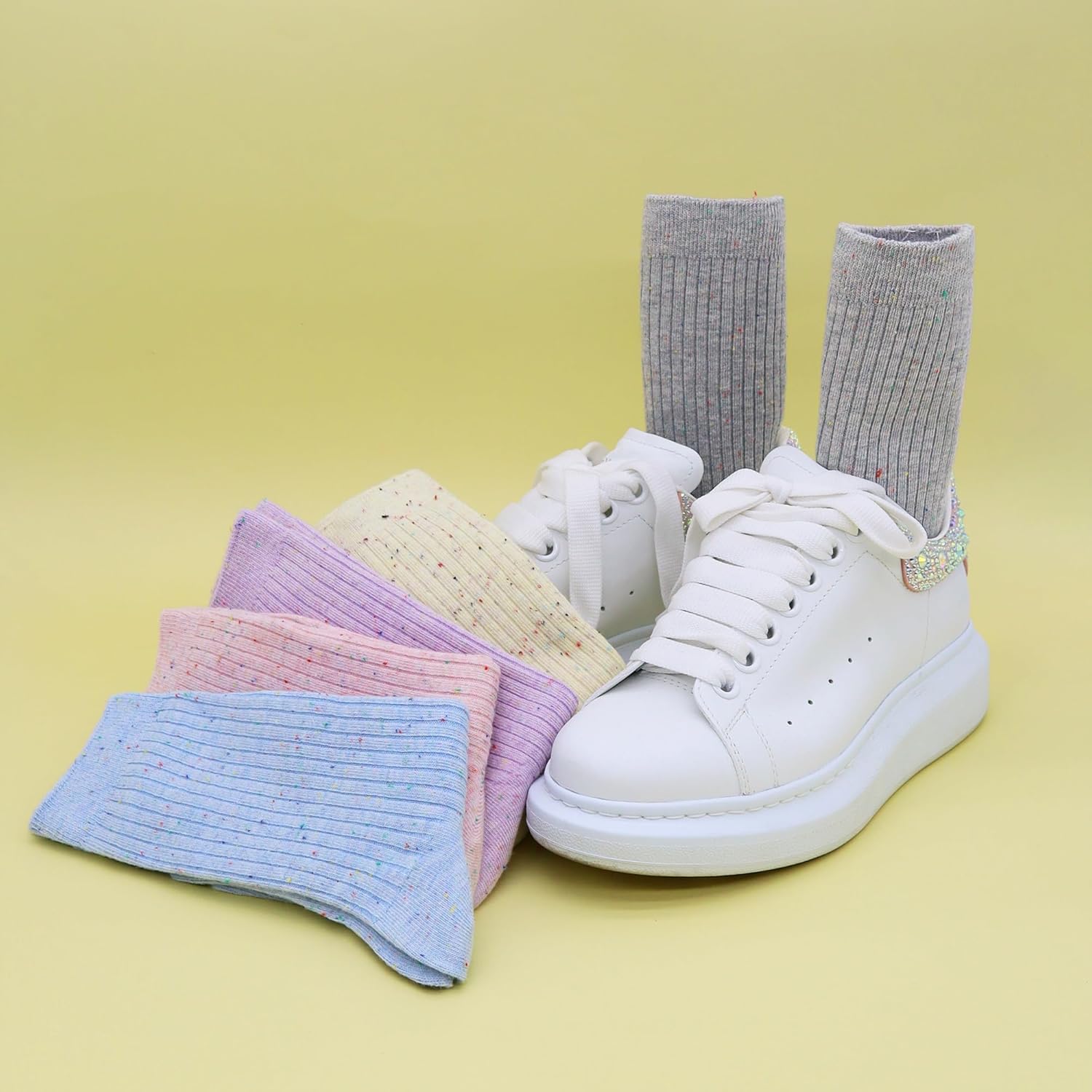 Menzie fontfaceArial Colorful Kids Crew Socks tabxAE