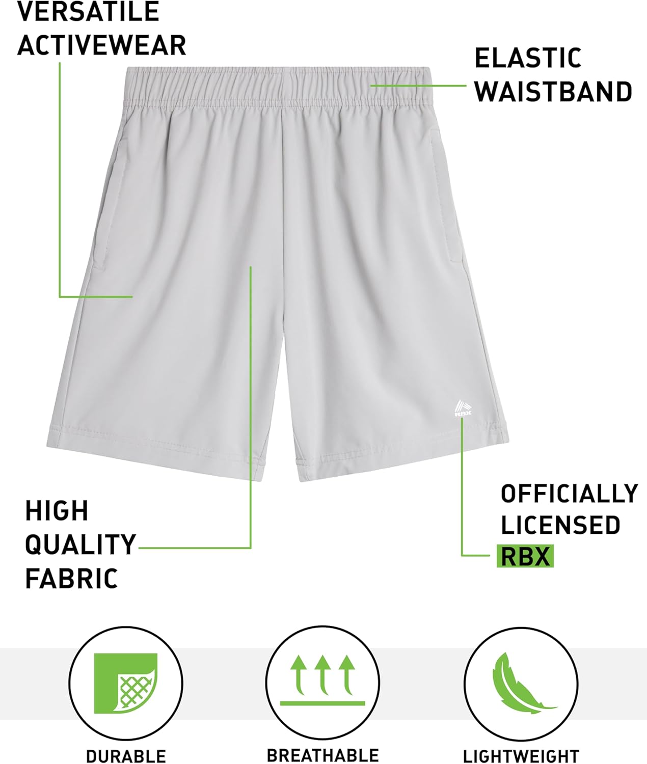 RBX Boys Active athletic shorts Performance style and comfort