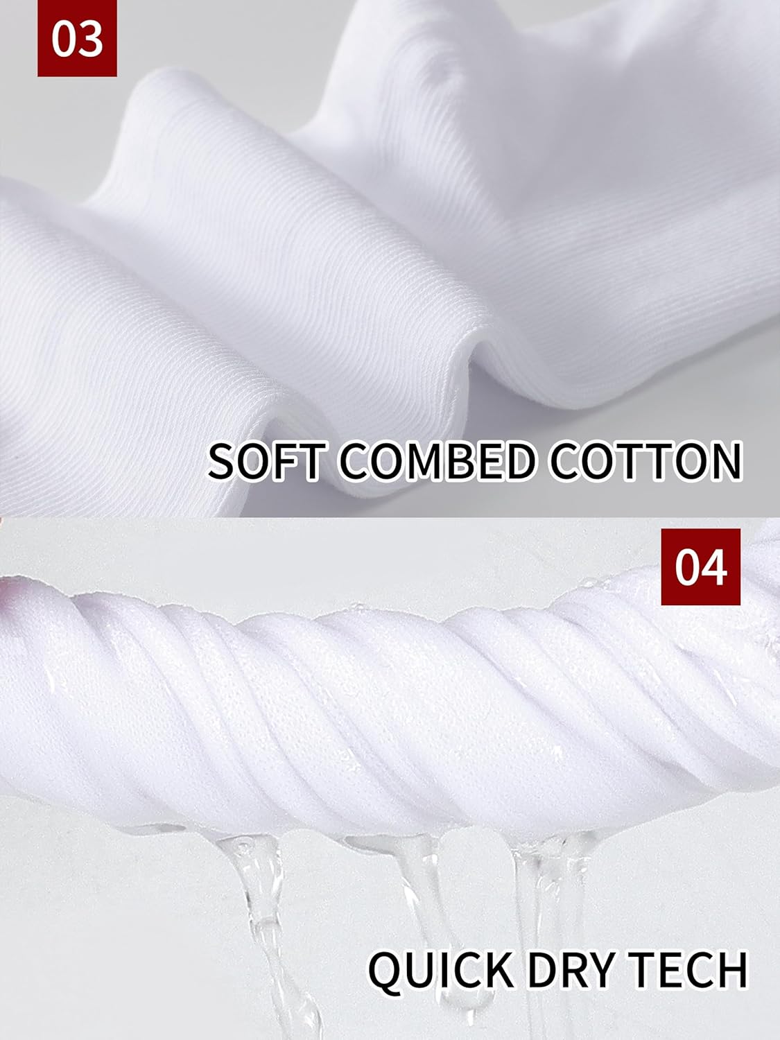 Anti Stink Solid Combed Cotton Dress Socks for Boys 6-8 Years